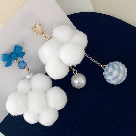 🔥2/$20 Rain Cloud Earrings Raining Earrings Rain Drop Earrings S925 Pin - Picture 7 of 7